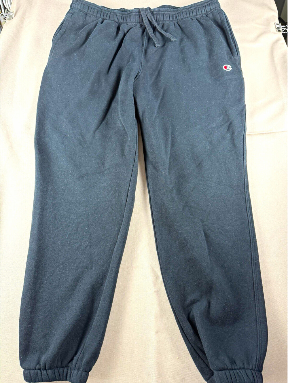Champion Men’s Gray Fleece Jogger Pants XL Regular Drawstring Pockets